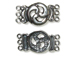Sterling Silver Round 3-Strand Open Spiral Clasp