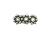 Sterling Silver Antiqued Daisy 3-Hole Spacer Bar