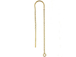 14K Gold-Filled 3.5 inch U Ear Threader  Cable Chain with Open Ring, 2 Pcs