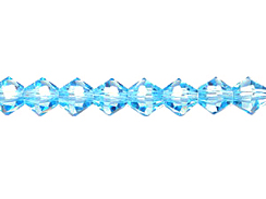 Aqua 4mm Bicone Bead - Thunder Polish Glass Crystal