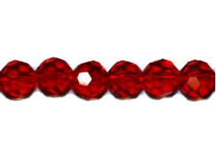 Dark Red 4mm Round Bead - Thunder Polish Glass Crystal