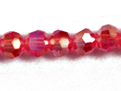 Red AB 4mm Round Bead - Thunder Polish Glass Crystal