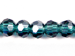 Teal 4mm Round Bead - Thunder Polish Glass Crystal