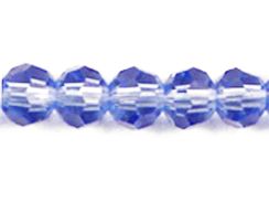 Lt. Sapphire 6mm Round Bead - Thunder Polish Glass Crystal