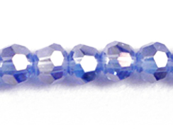 Lt. Sapphire AB 6mm Round Bead - Thunder Polish Glass Crystal