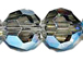 Celestial Blue 4mm Round Bead - Thunder Polish Glass Crystal
