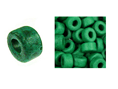 Bright Green - 6x4mm Greek Ceramic Bead