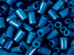 Medium Blue - 10x6mm Greek Ceramic Tubes