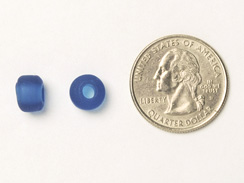 6mm Royal Blue (Translucent) Matt/Frosted Crow  Beads