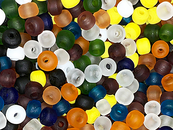 6mm Mixed (Premixed) Colors Matt/Frosted Crow  Beads