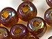 6mm Brown (Translucent) Crow Beads