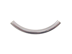 Sterling Silver 5x37mm Medium Plain Curved Tubes (Bulk Pack of 50) *VERY SPECIAL PRICE*
