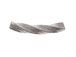 Sterling Silver 5x37mm Square Twist Design Curved Tubes Sterling Silver 5x37mm Square Twist Design Curved Tubes