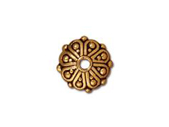 20 - TierraCast Pewter BEAD Oasis , Antique Gold Plated
