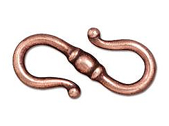 10 - TierraCast Pewter CLASP Classic S Hook Antique Copper Plated
