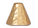 10 - TierraCast Pewter CONE Hammered, Bright Gold Plated