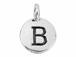 TierraCast Pewter Alphabet Charm Antique Silver Plated -  B