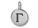TierraCast Pewter Alphabet Charm Antique Silver Plated -  Gamma