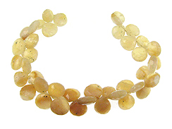 Faceted Yellow Opal Drops