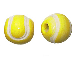 Ceramic Large Tennis Ball Bead