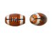 Ceramic Medium Football Bead - Bulk Pack of 100pcs