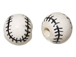 Ceramic Large Baseball Bead - Bulk Pack of 100pcs