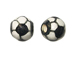 Ceramic Medium Soccer Ball Bead - Bulk Pack of 100pcs