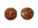 Ceramic Medium Basketball Bead - Bulk Pack of 100pcs