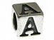 7mm Sterling Silver Letter Bead Alphabet Block A
