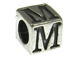 7mm Sterling Silver Letter Bead Alphabet Block M