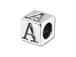 5.5mm Sterling Silver Alphabet Bead - A (Bulk Pack of 50)