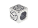 5.5mm Sterling Silver Symbol Bead - Volley Ball