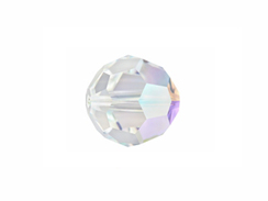2 Crystal AB - 16mm Swarovski Faceted Round Beads
