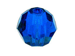 24 Capri Blue - 7mm Swarovski Faceted Round Beads