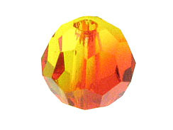 36 Fire Opal - 4mm Swarovski Faceted Round Beads