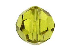 24 Lime - 6mm Swarovski Faceted Round Beads 