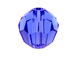 24 Sapphire - 6mm Swarovski Faceted Round Beads