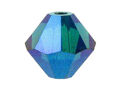 Emerald AB 2X 6mm  - Swarovski Bicone Crystal Beads