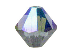Aquamarine AB Satin 6mm  - Swarovski Bicone Crystal Beads
