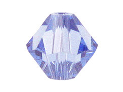 36 Light Sapphire - 6mm Swarovski Faceted Bicone Beads