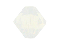 100 White Opal - 4mm Swarovski Faceted Bicone Beads
