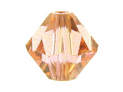 Light Rose Champagne -4mm Bicone Custom Coated Swarovski Crystals