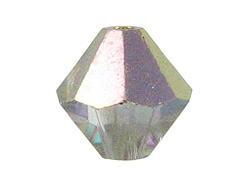 36 Crystal Vitrail Light - 6mm Faceted  Bicone Custom Coated Swarovski Beads 