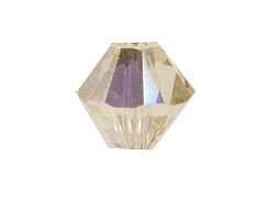 36 6mm Light Silk AB - Swarovski Faceted Bicone Crystal Beads