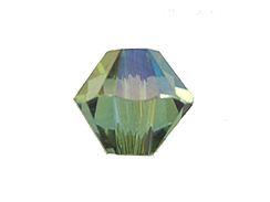 53 Aquamarine Verde - 4mm Bicone Custom Coated Swarovski Faceted Crystals