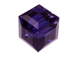24 Purple Velvet - 4mm Swarovski Faceted Cube Beads