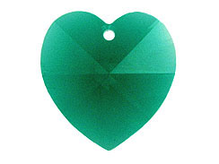 Emerald - 14.4x14mm Swarovski  Heart Shape Pendant