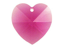 Fuchsia - 18x17.5mm Swarovski  Heart Shape Pendant