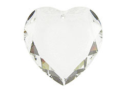 Crystal - 18mm Swarovski Flat Heart Pendant