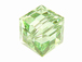 12 Chrysolite - 6mm Swarovski Faceted Cube Beads 